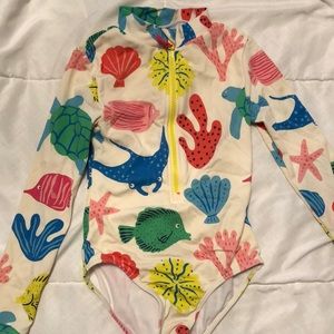 Boden girls swimsuit/rashguard size 6/7